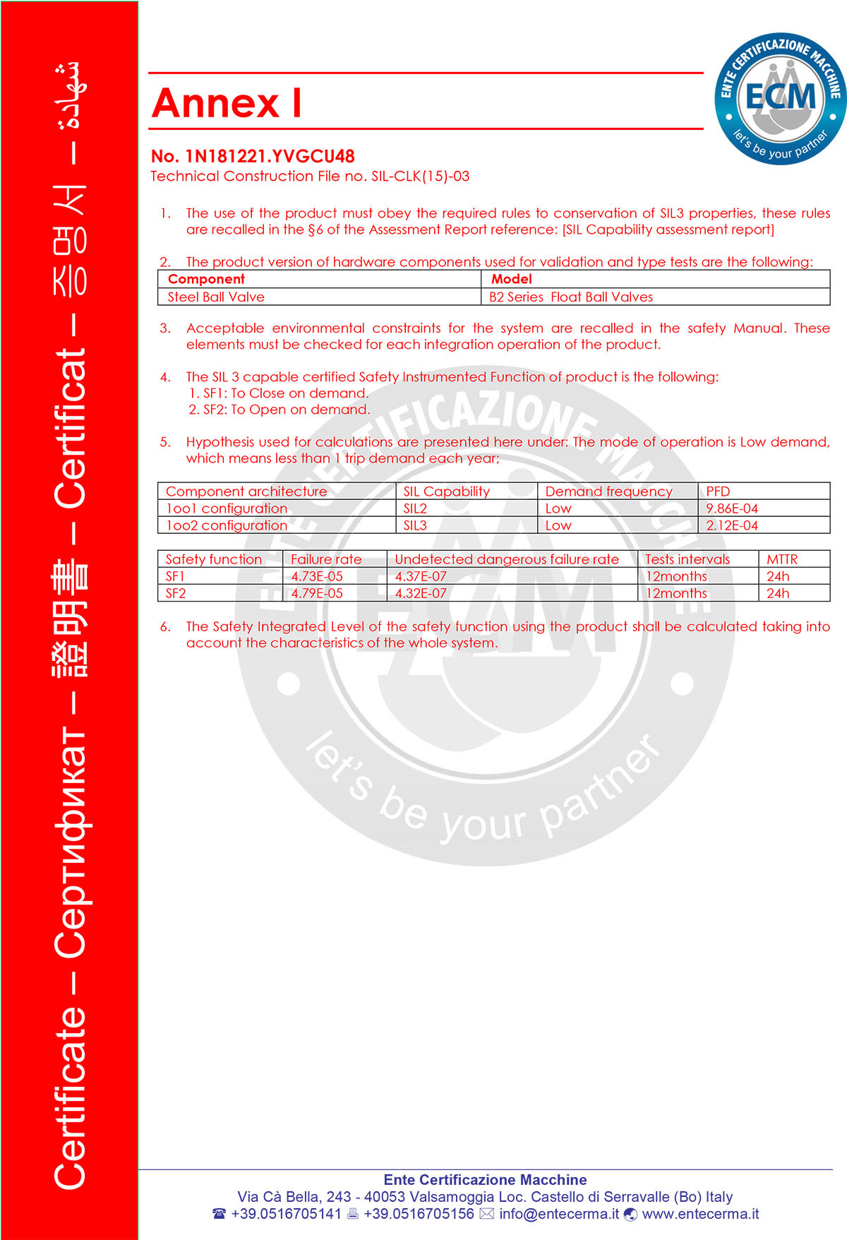 26 SIL功能安全认证证书(B2级球阀)-2 26 SIL功能安全认证证书(B2级球阀)-2
